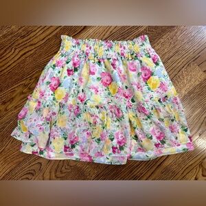Janie and Jack, Girl’s Floral Print Chiffon Skirt, Size 8